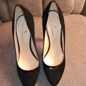 Black Suede Women's Heels By Katie Lambardo